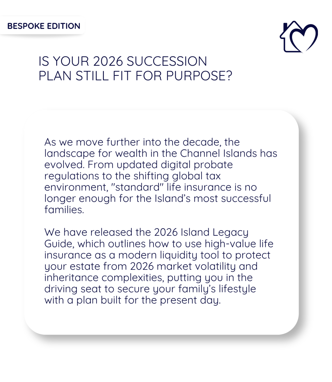 Family planning financial legacy with life insurance in the Channel Islands 2026.